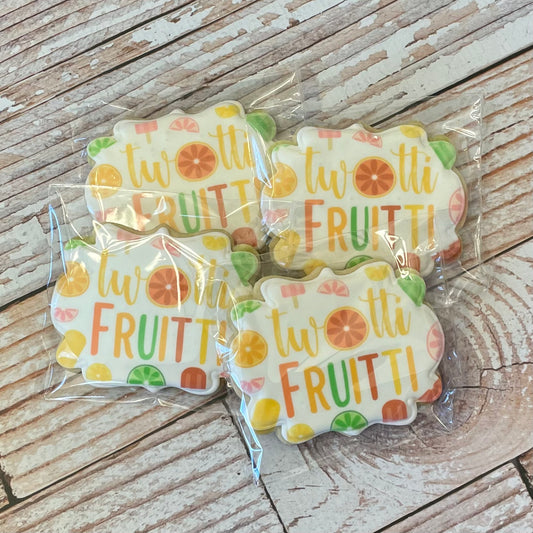 Two-tti Fruitti Fruit themed Birthday Cookies--12 Count