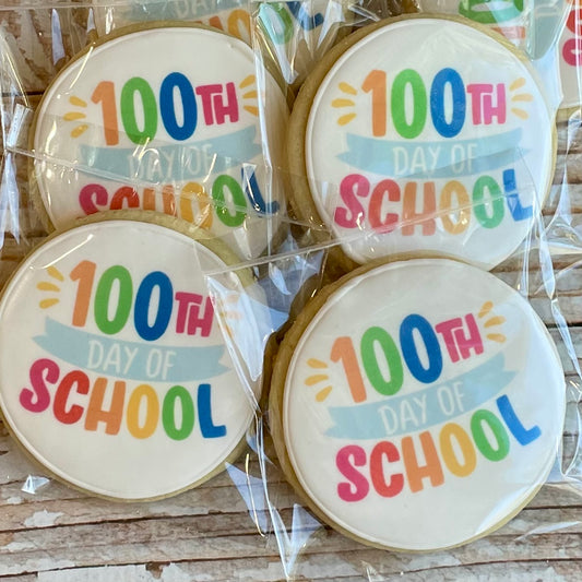 100th Day of School Teacher Themed Cookies--12 Count