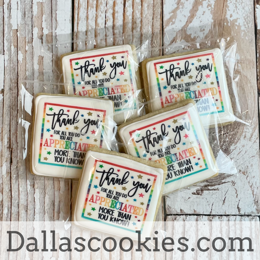 Thank You You are Appreciated More than You Know Cookies--12 Count