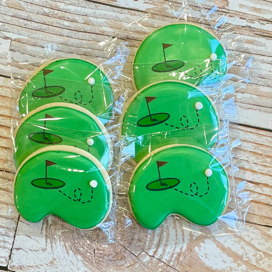 Putting Green Golf Cookies Birthday Cookies--12 Count