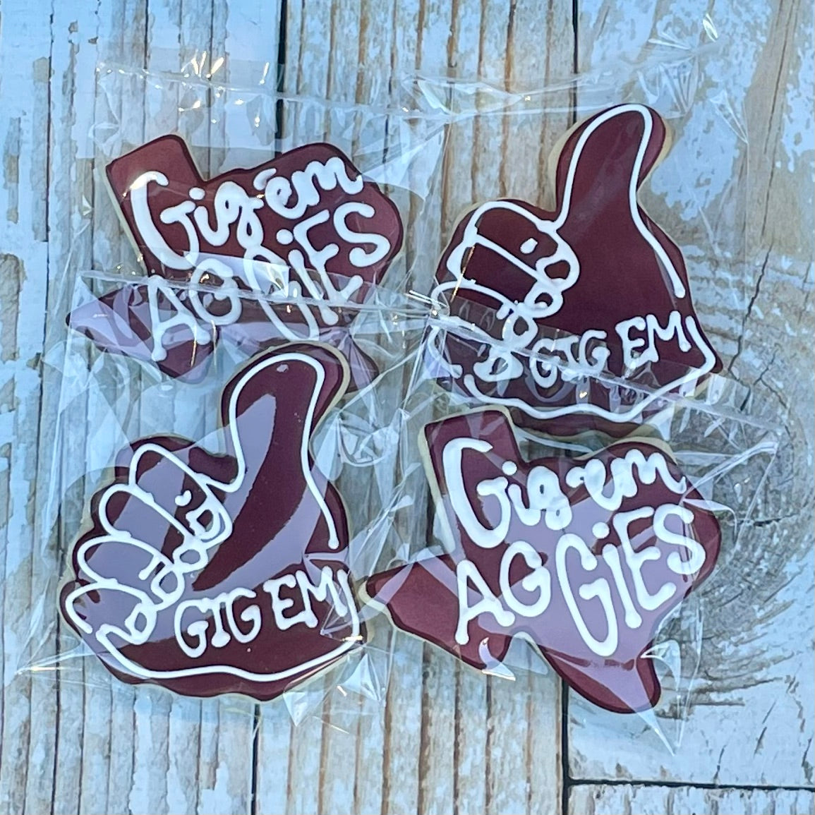 Texas A&M Aggie Hand Decorated Pre-designed /Printed  2023 Graduation & Ring Dunk Set of Cookies