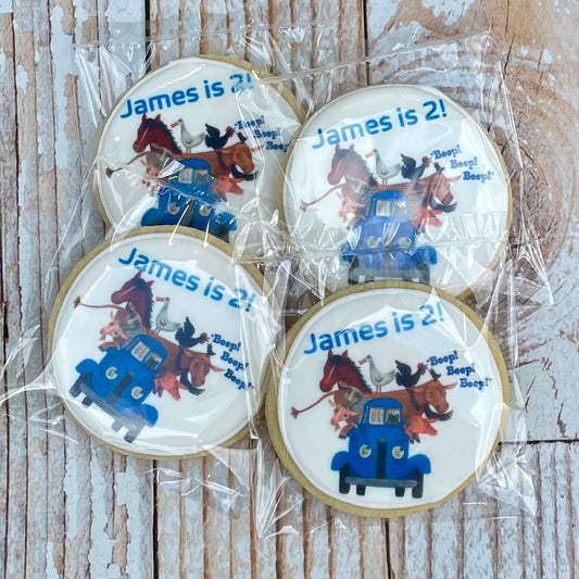 Little Blue Truck Themed Birthday Cookies--12 Count