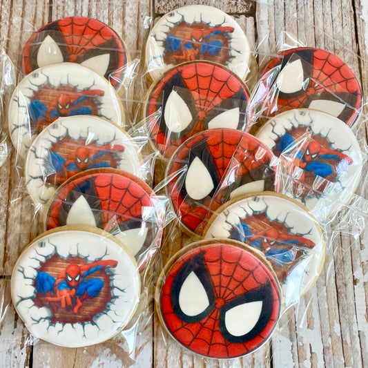 Spider-Man Combination cookies themed Birthday Cookies--12 Count