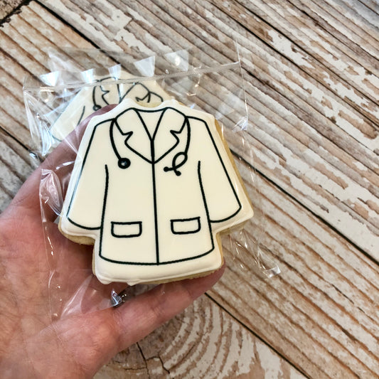 Lab Coat Doctor Jacket White Coat Themed Cookies--12 Count