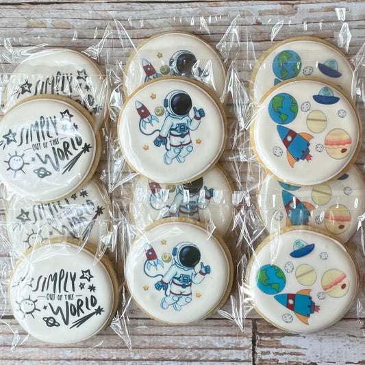Astronaut Space Themed Rocket Cookies Themed--12 Count