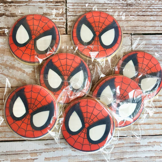 Spiderman themed Birthday Cookies--12 Count