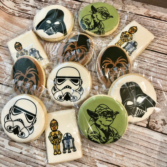 Star Wars Themed Yoda Birthday Cookies--12 Count